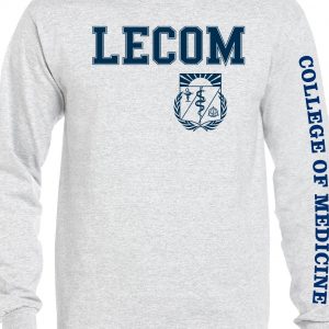 Long Sleeve Lecom College Medicine Tshirts-GREY