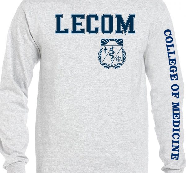 Long Sleeve Lecom College Medicine Tshirts-GREY